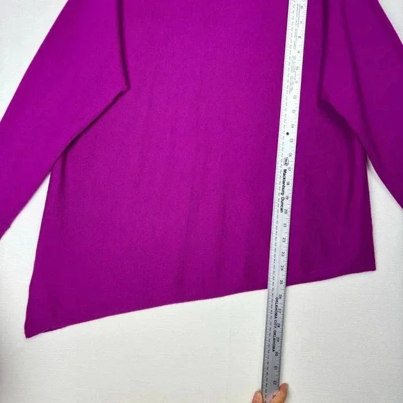 Eileen Fisher 100% Cashmere Soft Lightweight Sweater Top Pink Barbie Women's XS - Picture 14 of 16